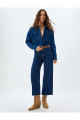 Kısa Paça Kot Pantolon Normal Bel Düğmeli Cepli - Culotte Jeans Kısa Paça Kot Pantolon Normal Bel Düğmeli Cepli - Culotte Jeans