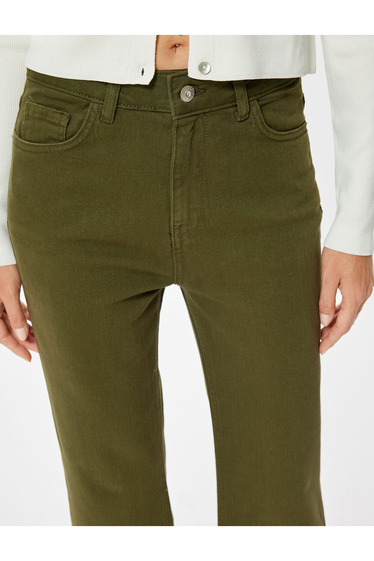 Slim Fit İspanyol Paça Standart Bel Pantolon - Kick Flare Jean Slim Fit İspanyol Paça Standart Bel Pantolon - Kick Flare Jean