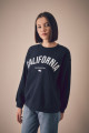 California Baskılı Bisiklet Yaka Sweatshirt