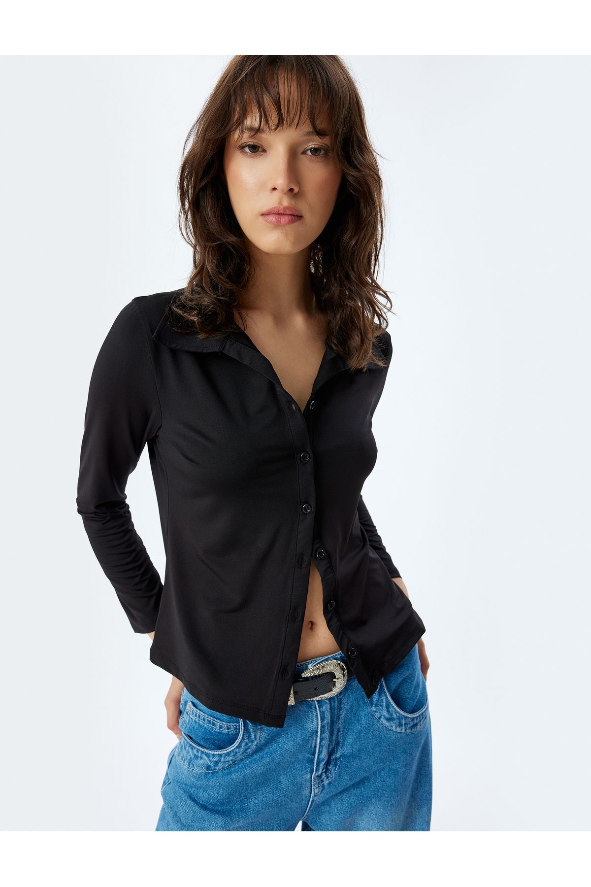 Slim Fit Basic Gömlek Uzun Kollu Slim Fit Basic Gömlek Uzun Kollu