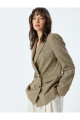 Kruvaze Blazer Ceket Kapaklı Çift Cep Detaylı Regular Fit Kruvaze Blazer Ceket Kapaklı Çift Cep Detaylı Regular Fit
