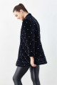 Kapitone Taşlı Kadife Mont Siyah Kapitone Taşlı Kadife Mont Siyah