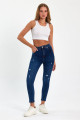 Yüksek Bel Dar Paça Power Likra Toparlayıcı Lazer Yırtık Detaylı Süper Skinny Likralı Kot Pantalon Yüksek Bel Dar Paça Power Likra Toparlayıcı Lazer Yırtık Detaylı Süper Skinny Likralı Kot Pantalon