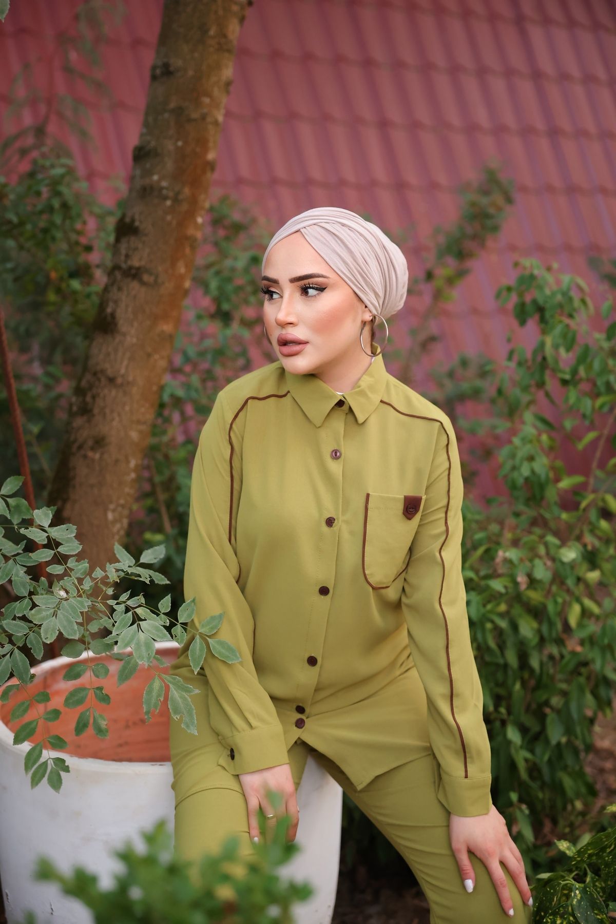 kadın tesettür takım ikilli gömlek pantalon kadın tesettür takım ikilli gömlek pantalon