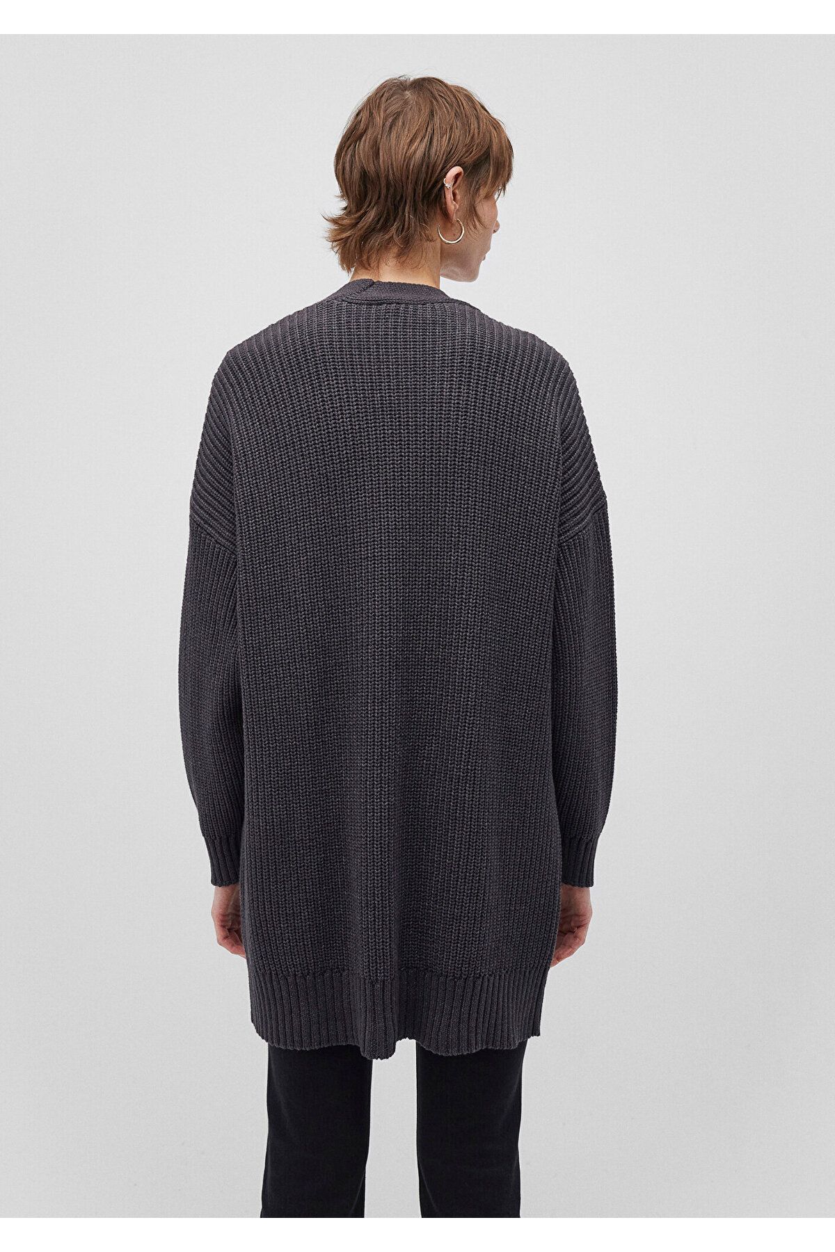 Uzun Gri Hırka Oversize / Geniş Kesim 1710118-80023 Uzun Gri Hırka Oversize / Geniş Kesim 1710118-80023