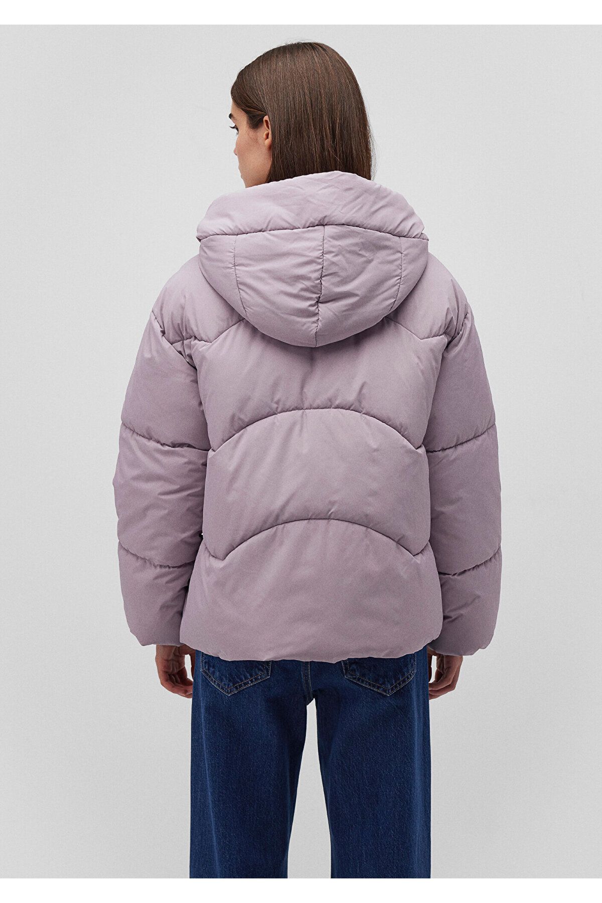 Kapüşonlu Lila Şişme Mont 1110199-70107 Kapüşonlu Lila Şişme Mont 1110199-70107