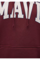 Logo Baskılı Kapüşonlu Bordo Sweatshirt 1600361-85493