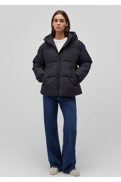 Kapüşonlu Siyah Şişme Mont 1110199-900 Kapüşonlu Siyah Şişme Mont 1110199-900