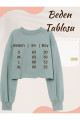 Kadın Oversize Fermuarlı Kapüşonlu Crop Sweat Hırka Kadın Oversize Fermuarlı Kapüşonlu Crop Sweat Hırka