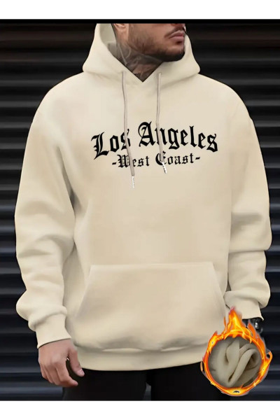 Losangeles Baskılı  Kapüşonlu Sweatshirt Losangeles Baskılı  Kapüşonlu Sweatshirt