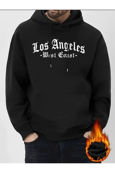 Losangeles Baskılı  Kapüşonlu Sweatshirt Losangeles Baskılı  Kapüşonlu Sweatshirt