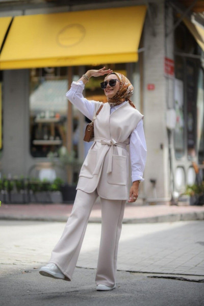 Tesettür Ponte Takım Taş Model-522 Tesettür Ponte Takım Taş Model-522