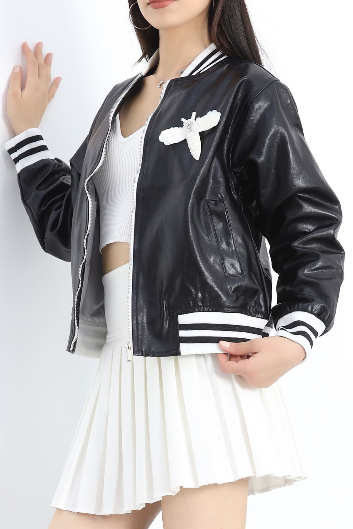 Varak Bomber Ceket Siyah - 2614.1367. Varak Bomber Ceket Siyah - 2614.1367.