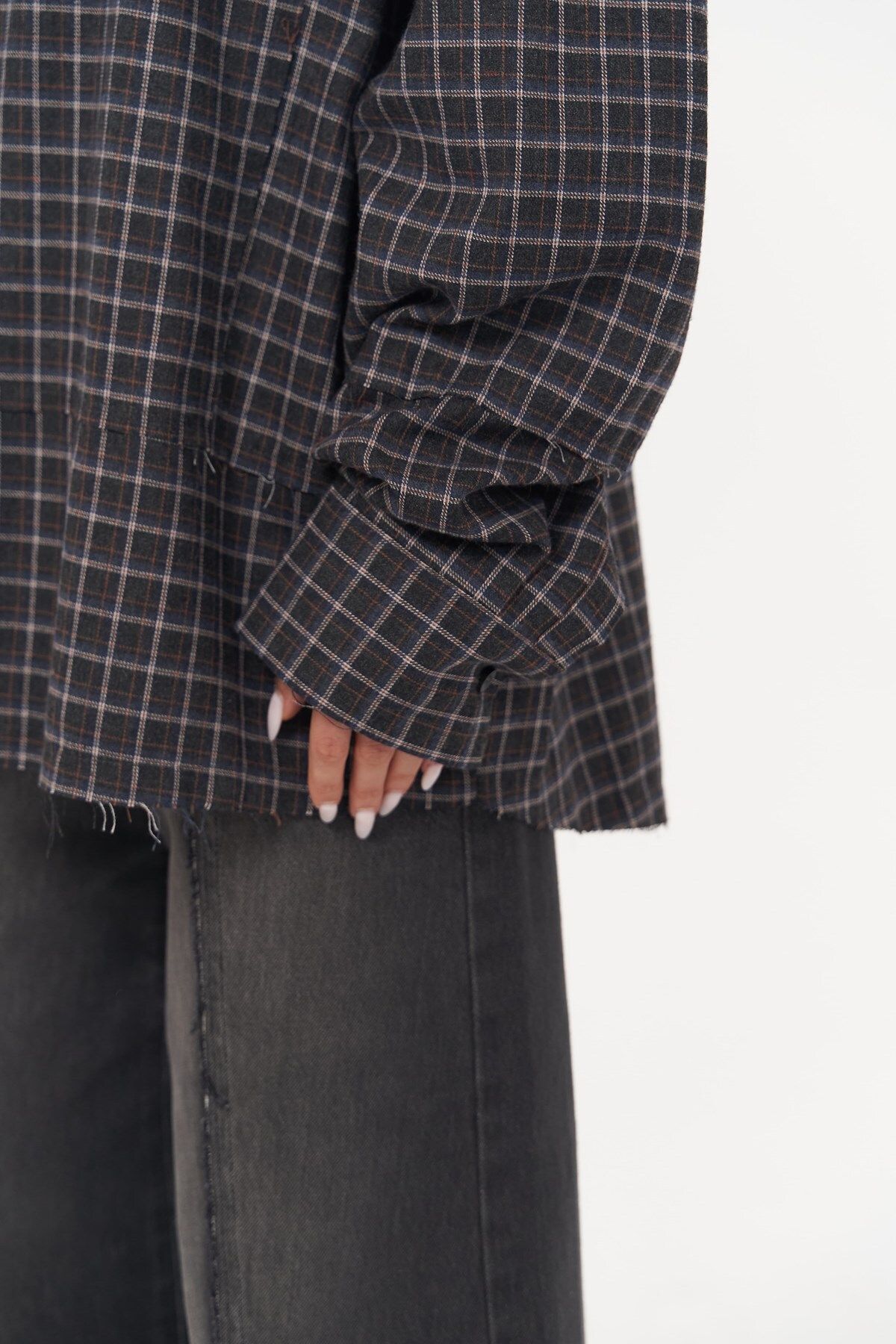 Mai Collection Roan Antrasit Oversize Unisex Gömlek Mai Collection Roan Antrasit Oversize Unisex Gömlek
