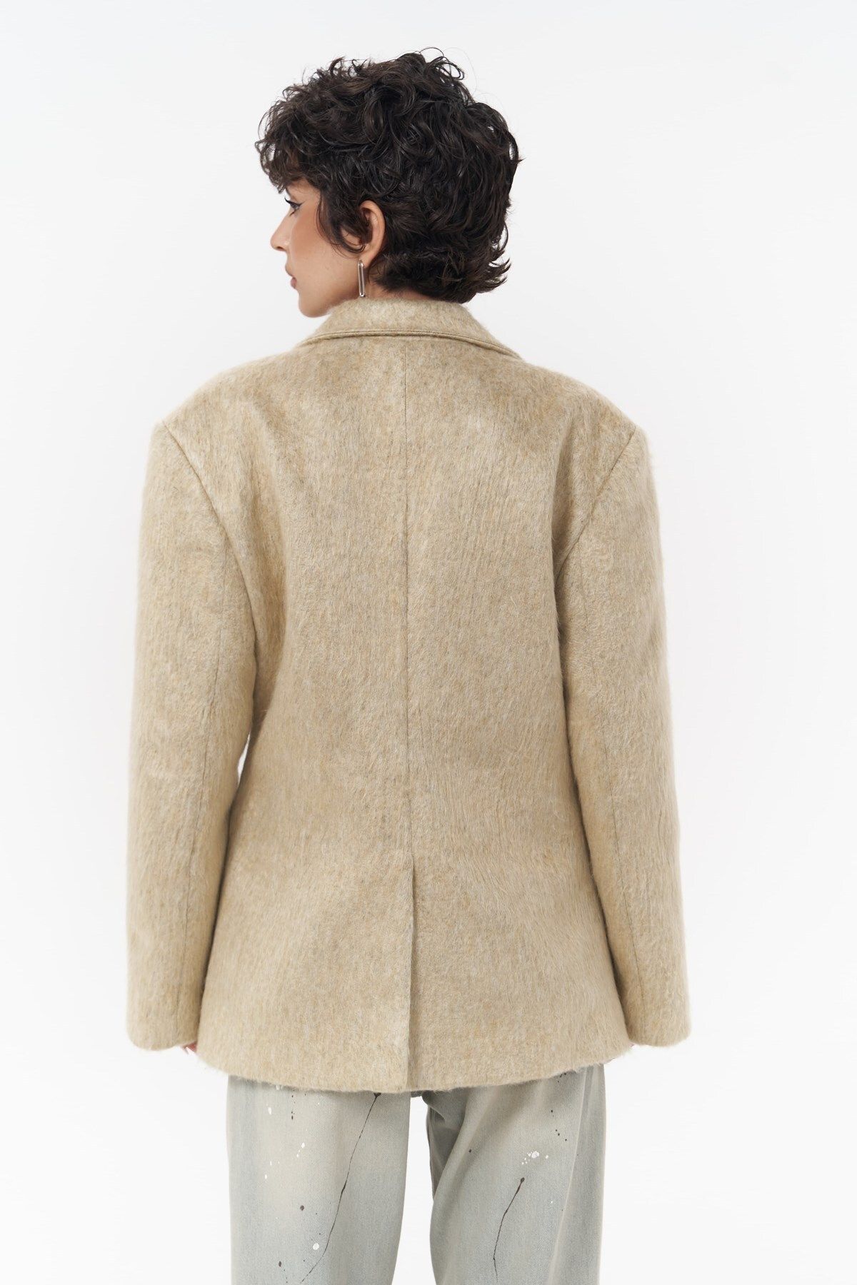 Mai Collection Monday Bej Dar Kesim Blazer Mai Collection Monday Bej Dar Kesim Blazer