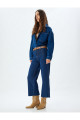 Kısa Paça Kot Pantolon Normal Bel Düğmeli Cepli - Culotte Jeans Kısa Paça Kot Pantolon Normal Bel Düğmeli Cepli - Culotte Jeans