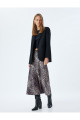Saten Leopar Etek Midi Boy A Kesim Standart Bel Saten Leopar Etek Midi Boy A Kesim Standart Bel
