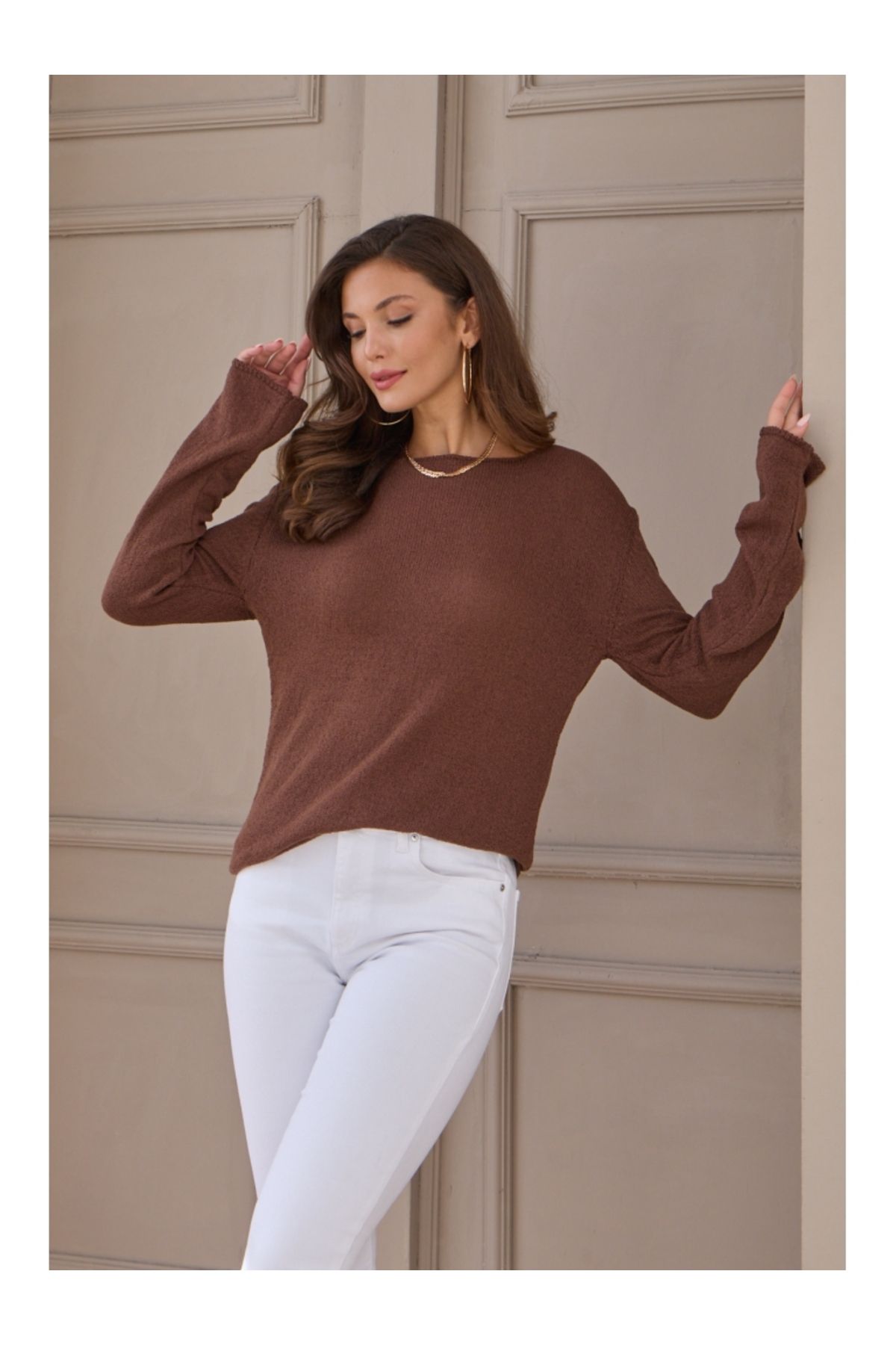 Kahve Massi Model İnce Merserize Triko Kahve Massi Model İnce Merserize Triko