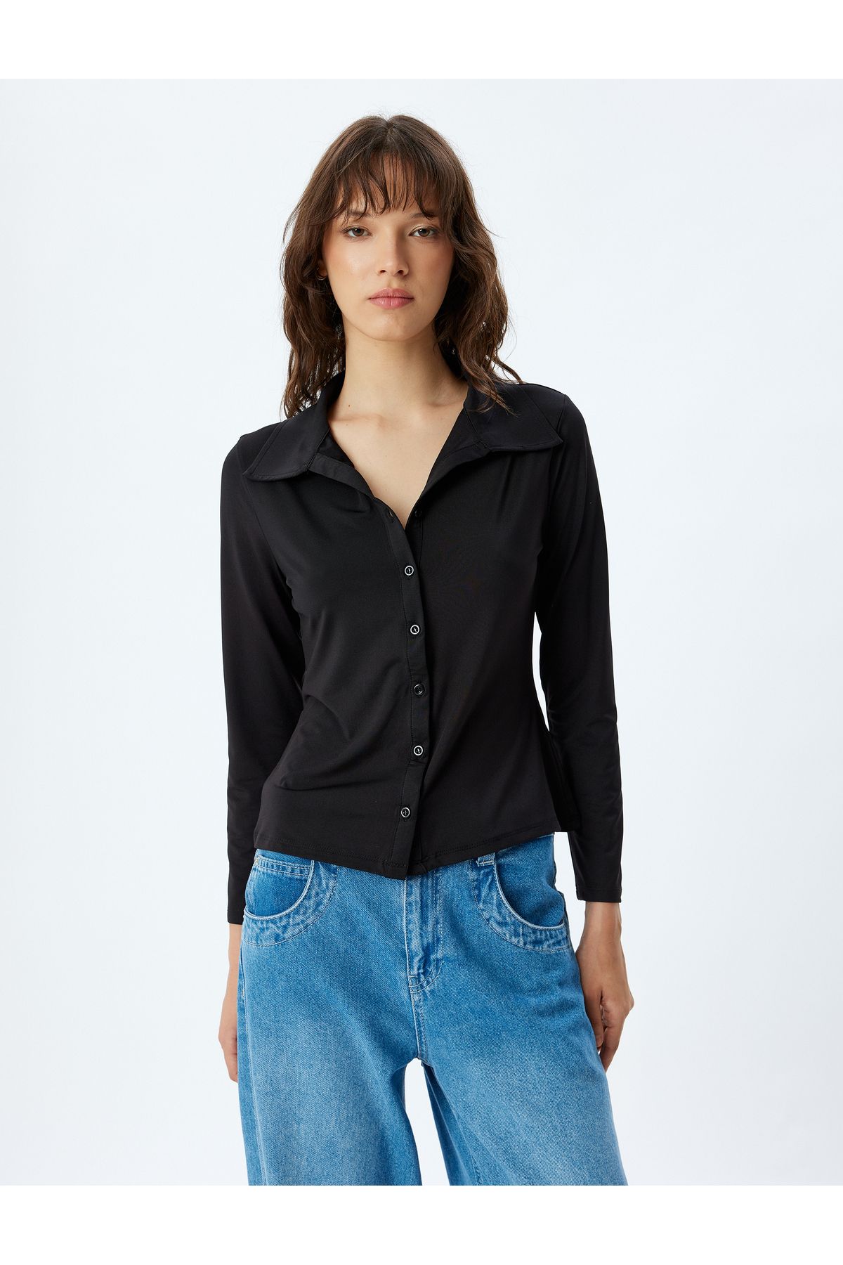 Slim Fit Basic Gömlek Uzun Kollu Slim Fit Basic Gömlek Uzun Kollu