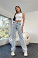 Lizbon Mavi Açık Kar Likralı Süper Yüksek Bel Salaş Jeans Palazzo Pantolon (SÜPER YÜKSEK) Wide Leg Lizbon Mavi Açık Kar Likralı Süper Yüksek Bel Salaş Jeans Palazzo Pantolon (SÜPER YÜKSEK) Wide Leg