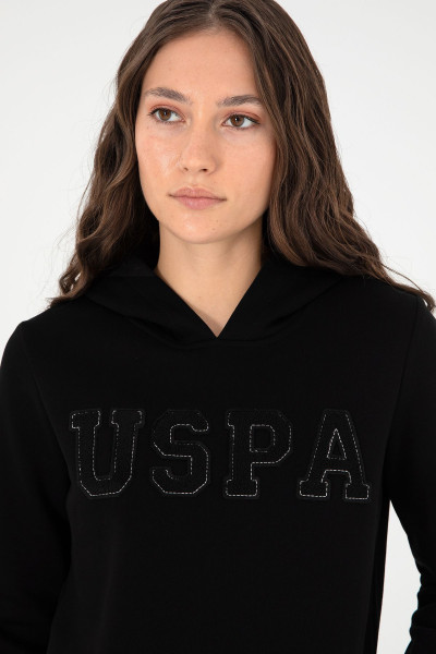 Kadın Siyah Basic Kapüşonlu Sweatshirt 50296931-vr046 Kadın Siyah Basic Kapüşonlu Sweatshirt 50296931-vr046