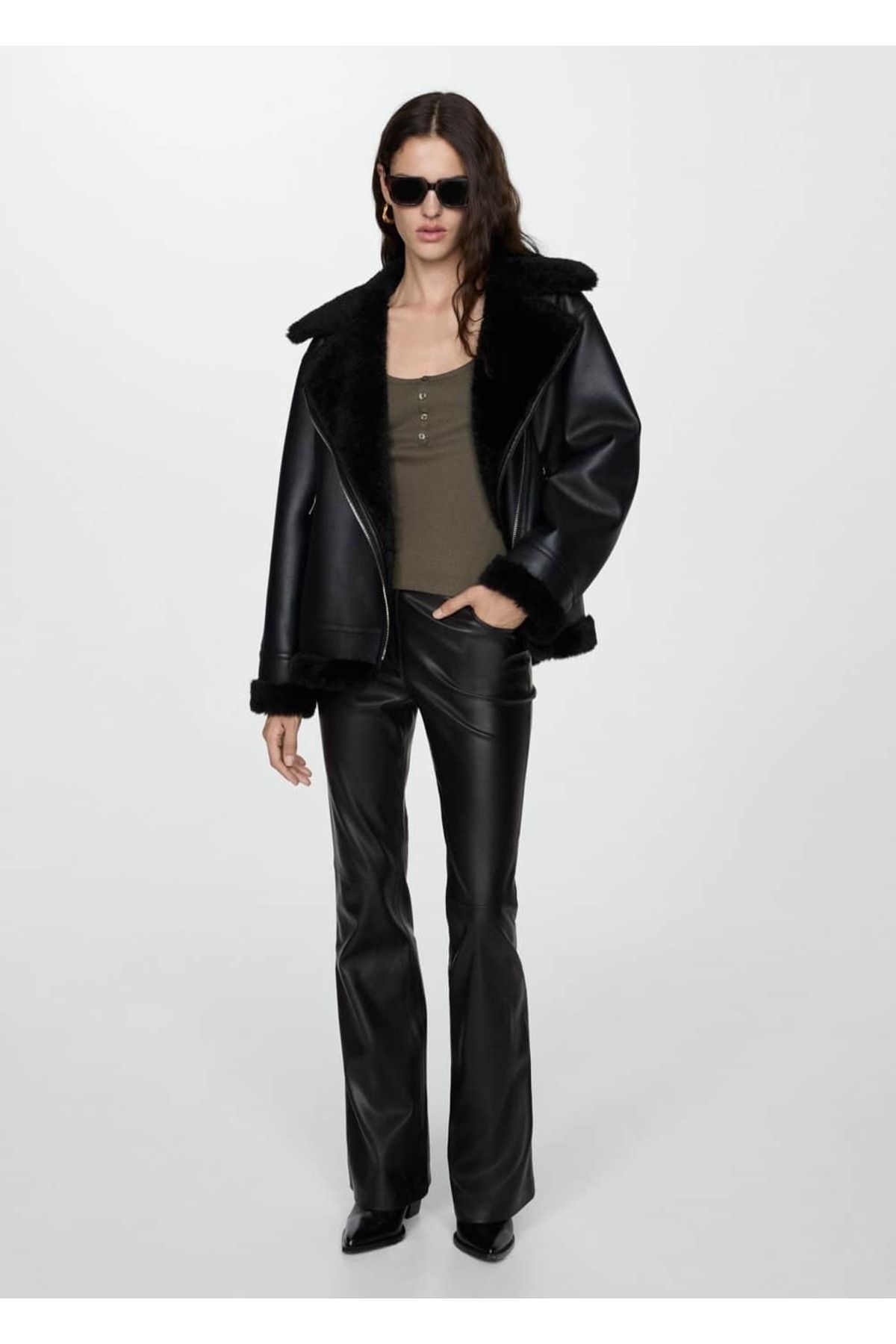 Suni kürk astarlı ceket Suni kürk astarlı ceket