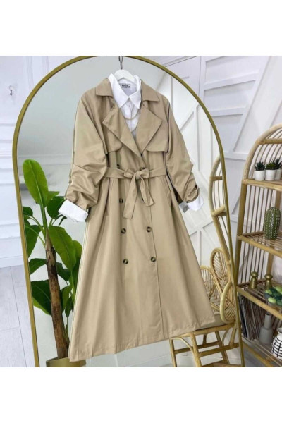 Şal Yaka Düğmeli? Trençkot Şal Yaka Düğmeli? Trençkot