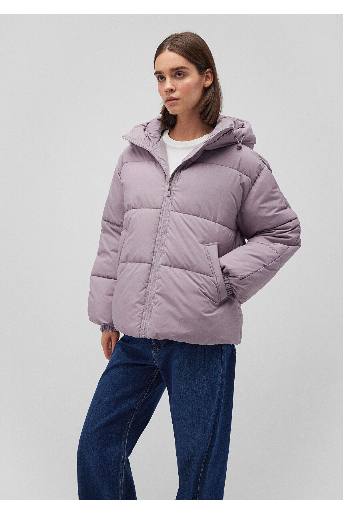 Kapüşonlu Lila Şişme Mont 1110199-70107 Kapüşonlu Lila Şişme Mont 1110199-70107