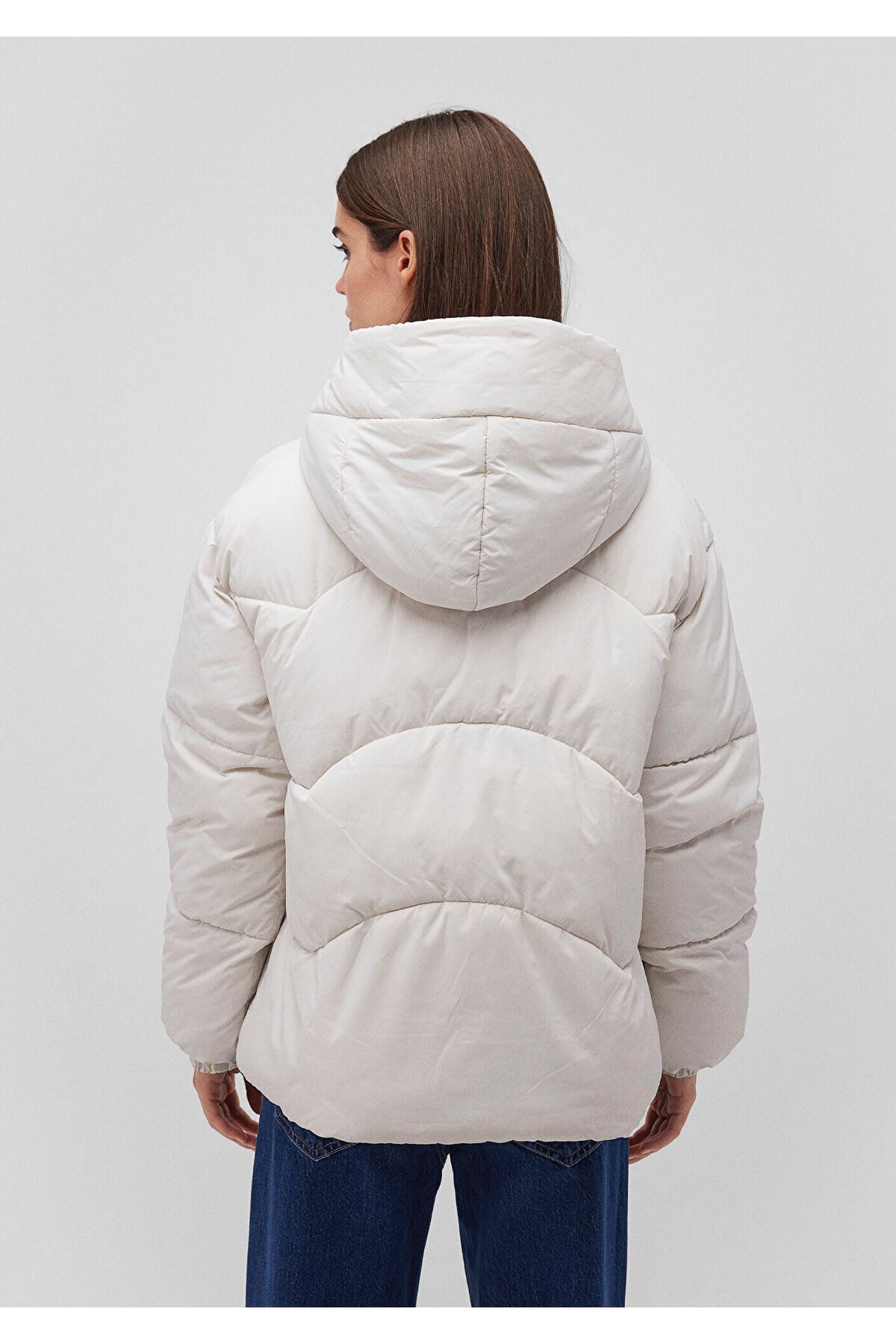 Kapüşonlu Gri Şişme Mont 1110199-83746 Kapüşonlu Gri Şişme Mont 1110199-83746