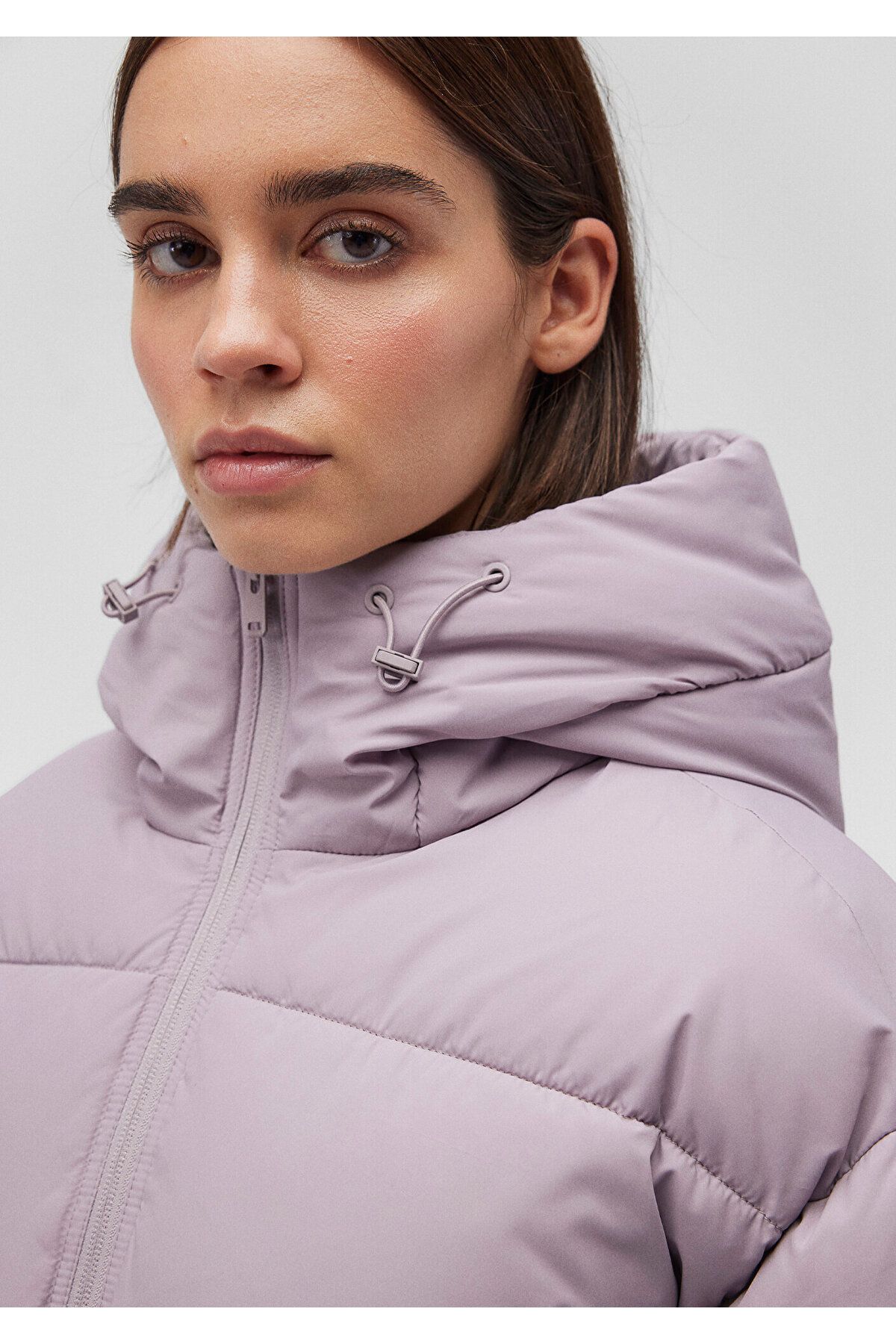 Kapüşonlu Lila Şişme Mont 1110199-70107 Kapüşonlu Lila Şişme Mont 1110199-70107