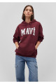 Logo Baskılı Kapüşonlu Bordo Sweatshirt 1600361-85493