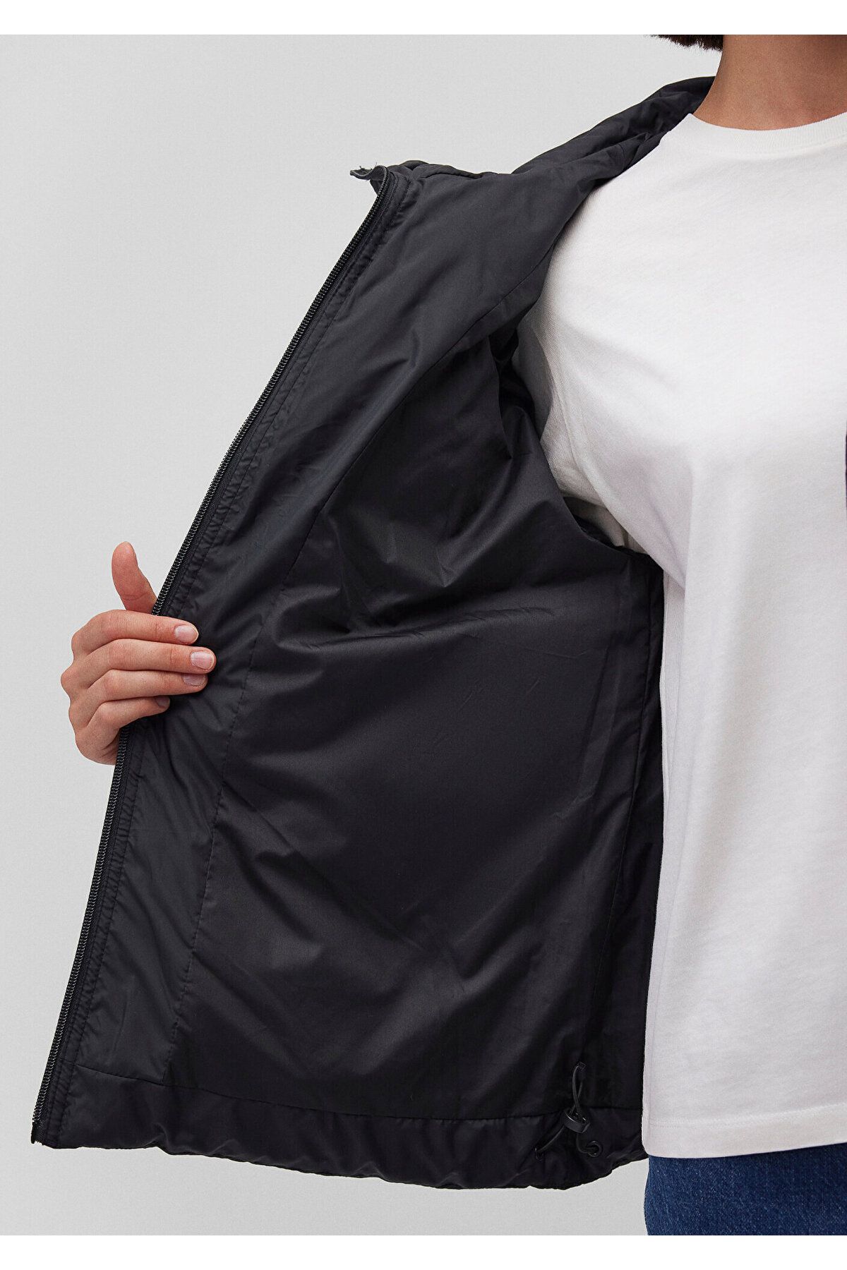 Kapüşonlu Siyah Şişme Mont 1110199-900 Kapüşonlu Siyah Şişme Mont 1110199-900