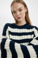 Regular Fit Çizgili Bisiklet Yaka Crop Triko Kazak A8152ax24wn Regular Fit Çizgili Bisiklet Yaka Crop Triko Kazak A8152ax24wn