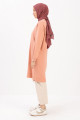 Somon Nakışlı Fermuar Detaylı Reglan Kol Sweat Tunik Somon Nakışlı Fermuar Detaylı Reglan Kol Sweat Tunik