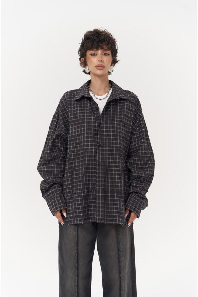 Mai Collection Roan Antrasit Oversize Unisex Gömlek Mai Collection Roan Antrasit Oversize Unisex Gömlek