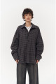 Mai Collection Roan Antrasit Oversize Unisex Gömlek Mai Collection Roan Antrasit Oversize Unisex Gömlek