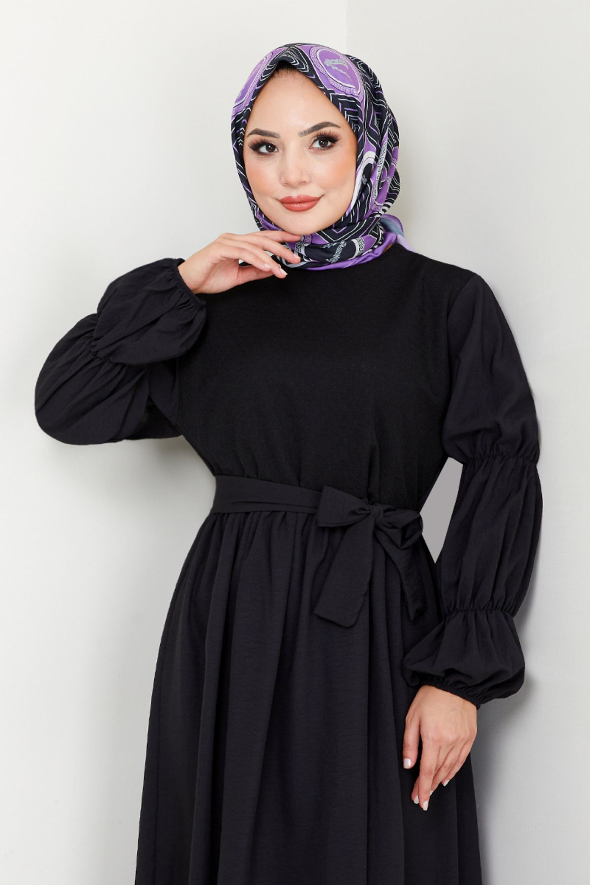 Kolları Lastikli Elbise 6021HBS932-M Siyah Kolları Lastikli Elbise 6021HBS932-M Siyah