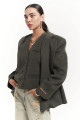 Mai Collection Armonia Yırtmaç Detaylı Petrol Mavisi Blazer Mai Collection Armonia Yırtmaç Detaylı Petrol Mavisi Blazer
