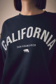 California Baskılı Bisiklet Yaka Sweatshirt