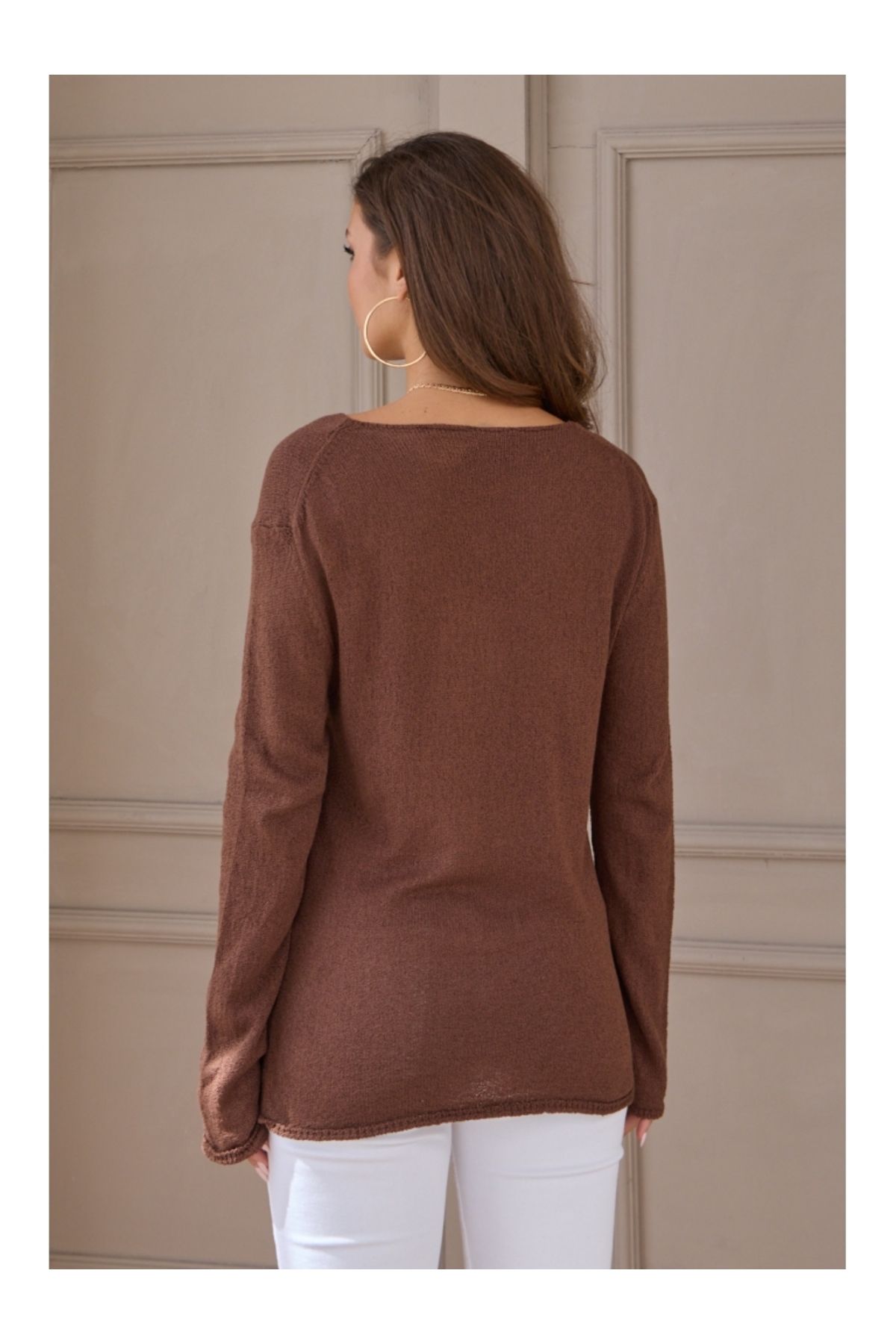 Kahve Massi Model İnce Merserize Triko Kahve Massi Model İnce Merserize Triko