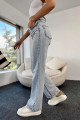 Lizbon Mavi Açık Kar Likralı Süper Yüksek Bel Salaş Jeans Palazzo Pantolon (SÜPER YÜKSEK) Wide Leg Lizbon Mavi Açık Kar Likralı Süper Yüksek Bel Salaş Jeans Palazzo Pantolon (SÜPER YÜKSEK) Wide Leg