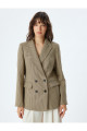 Kruvaze Blazer Ceket Kapaklı Çift Cep Detaylı Regular Fit Kruvaze Blazer Ceket Kapaklı Çift Cep Detaylı Regular Fit