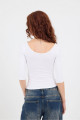 U Yaka Yarım Kol Basic Bluz B16663-T1 U Yaka Yarım Kol Basic Bluz B16663-T1