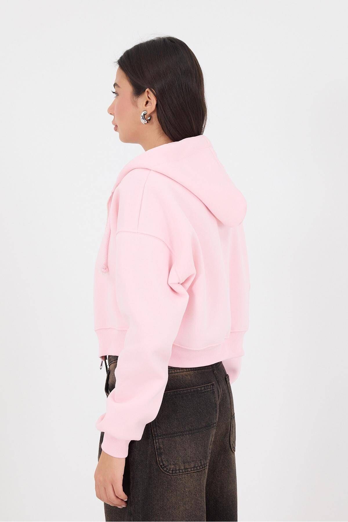 Şardonlu Fermuarlı Sweatshirt H3717-W9