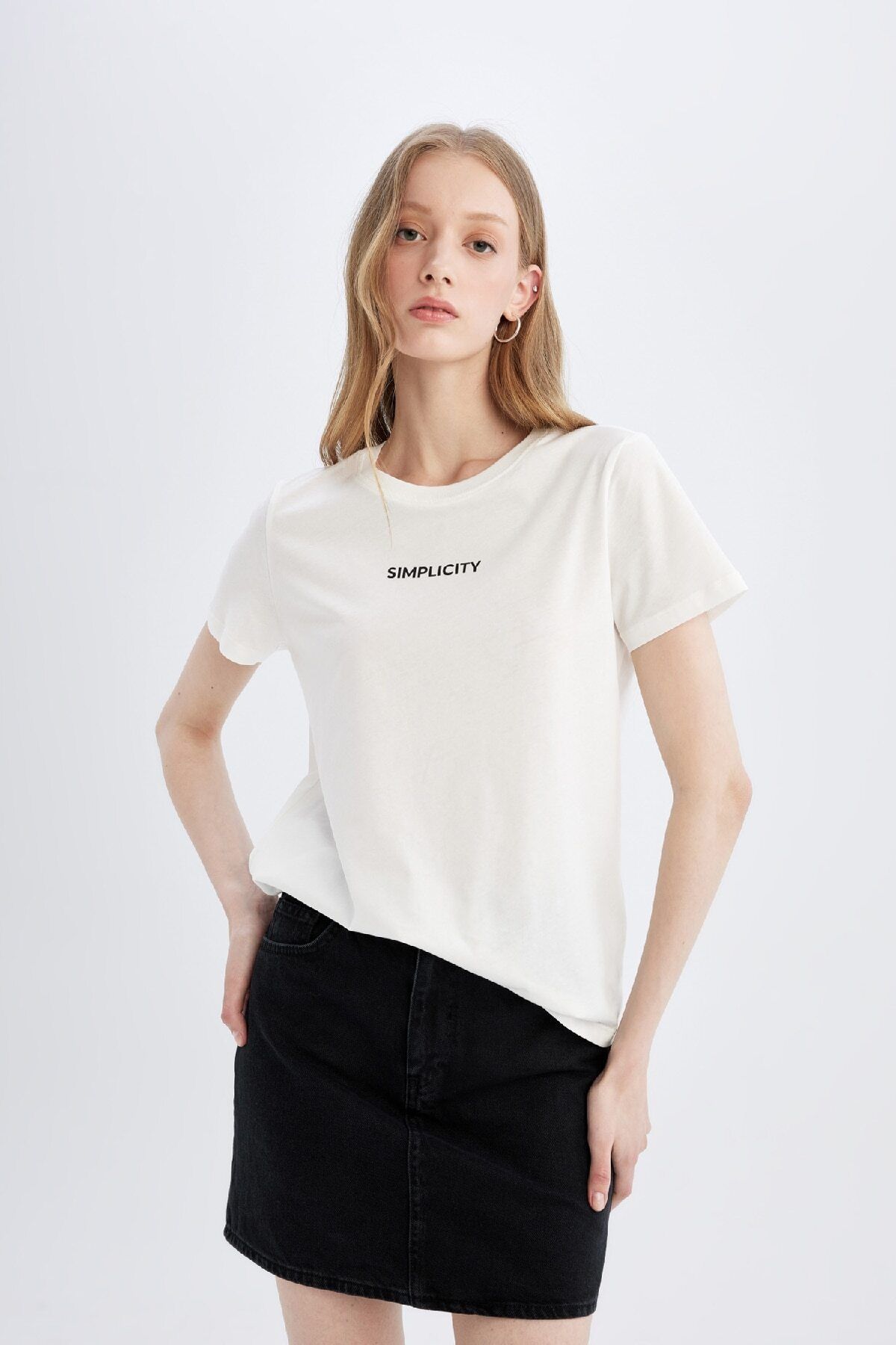 Regular Fit Bisiklet Yaka Penye Kısa Kollu Tişört A8107AXNS Regular Fit Bisiklet Yaka Penye Kısa Kollu Tişört A8107AXNS