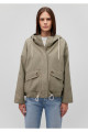 Kapüşonlu Haki Ceket Loose Fit / Bol Rahat Kesim 1110025-71818 Kapüşonlu Haki Ceket Loose Fit / Bol Rahat Kesim 1110025-71818