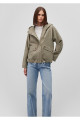 Kapüşonlu Haki Ceket Loose Fit / Bol Rahat Kesim 1110025-71818 Kapüşonlu Haki Ceket Loose Fit / Bol Rahat Kesim 1110025-71818