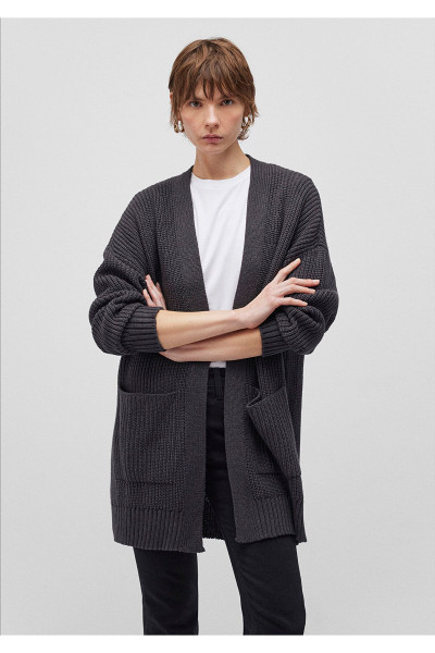 Uzun Gri Hırka Oversize / Geniş Kesim 1710118-80023 Uzun Gri Hırka Oversize / Geniş Kesim 1710118-80023