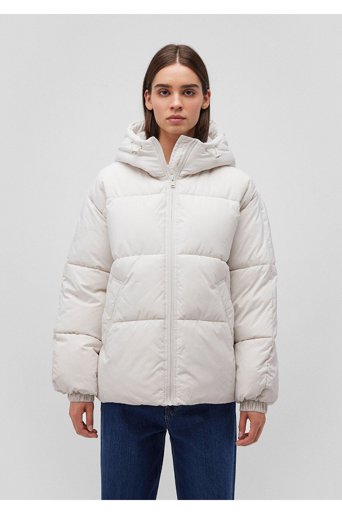 Kapüşonlu Gri Şişme Mont 1110199-83746 Kapüşonlu Gri Şişme Mont 1110199-83746