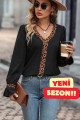 ~YENİ SEZON~Kadın V Yakalı Leoparlı Şık Bluz ~YENİ SEZON~Kadın V Yakalı Leoparlı Şık Bluz